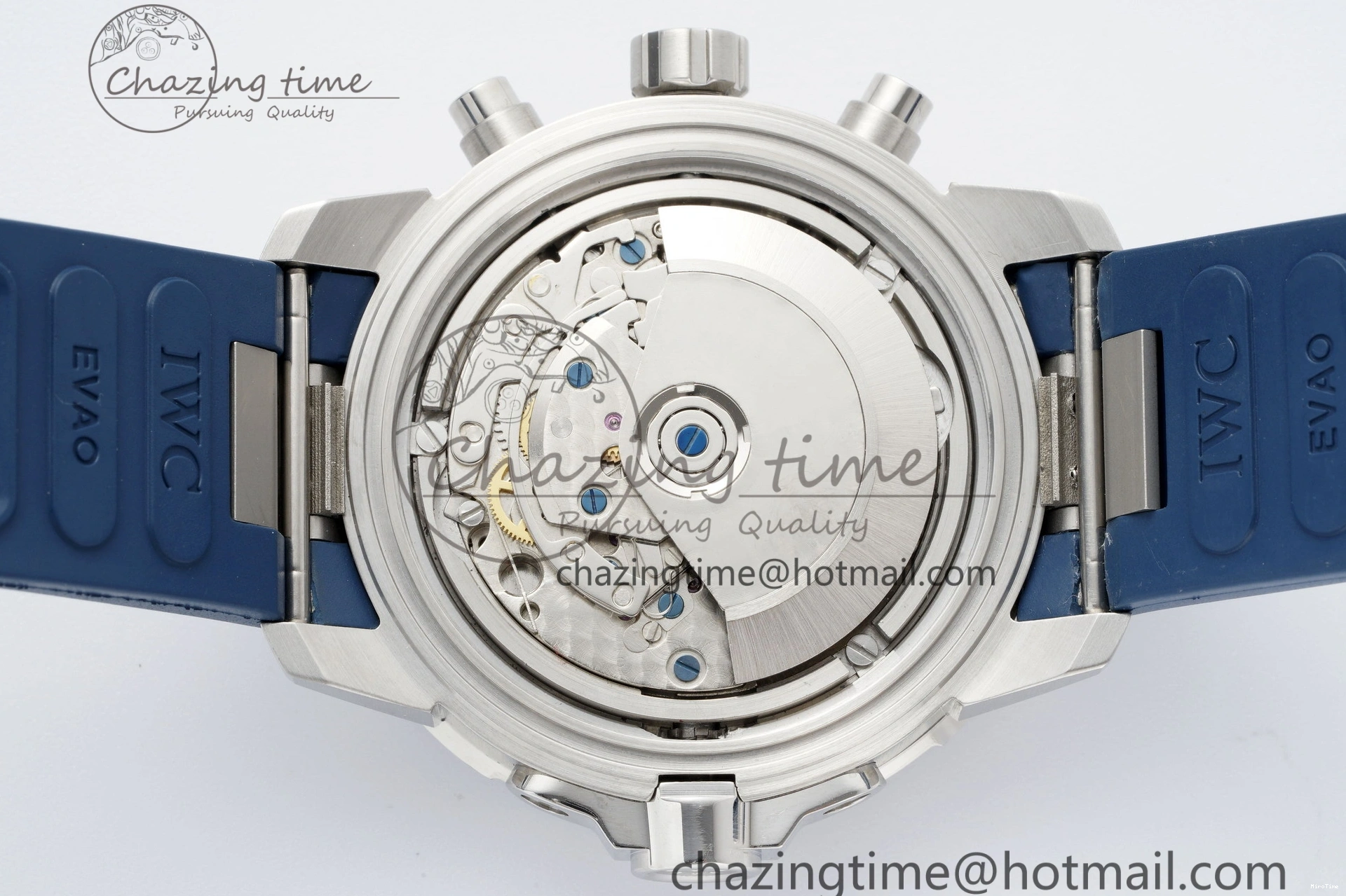 MIROTIME 0416 Attractive Aquatimer Chrono SS RSF 1:1 Best Edition Blue Dial on Blue Rubber Strap A 7056